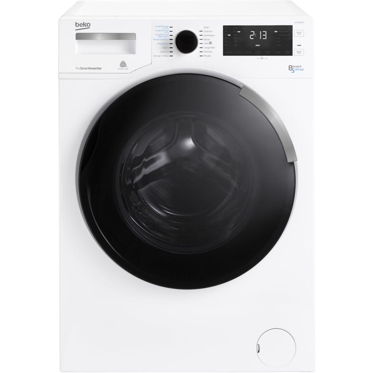 Lave linge séchant hublot BEKO WTLD81487P