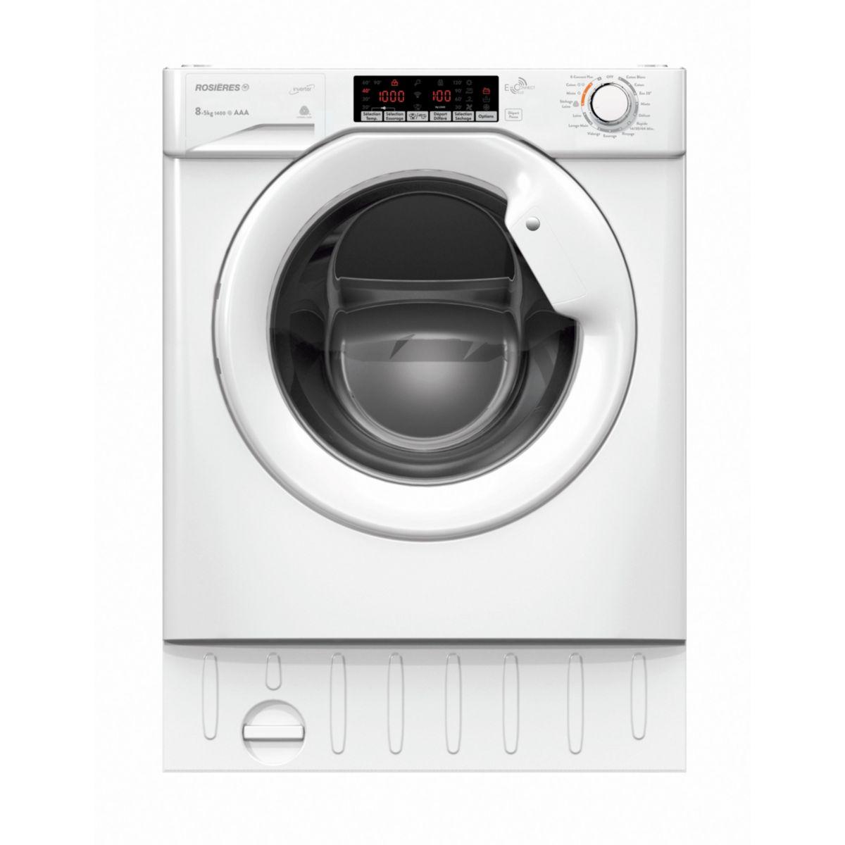 Lave linge séchant hublot encastrable ROSIERES RILS 8514TI