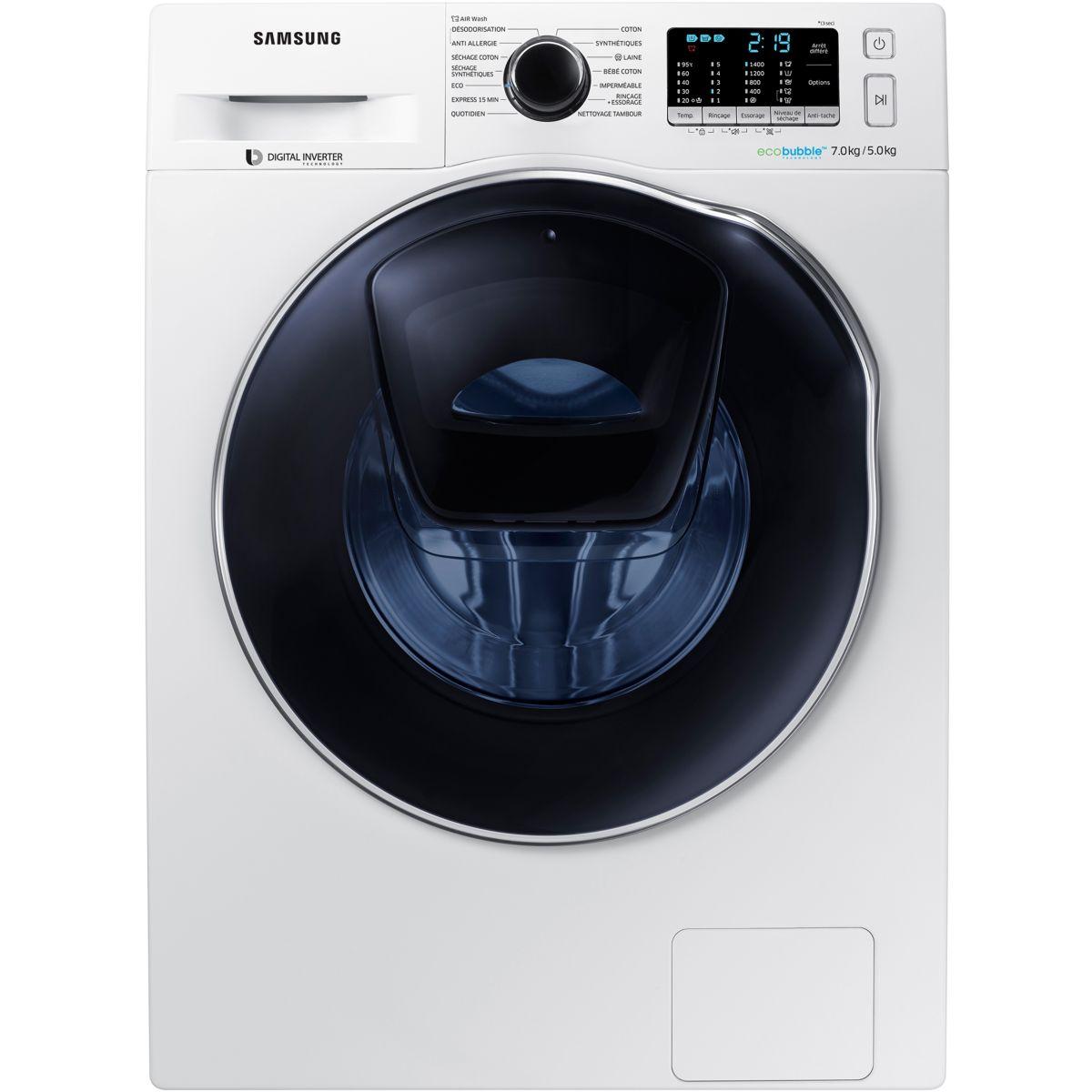 Lave linge séchant hublot SAMSUNG WD70K5B10OW