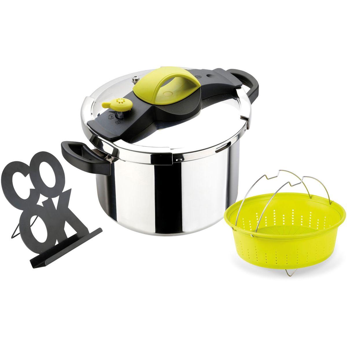 Autocuiseur SITRAM Sitrapro inox 8L panier vert anis