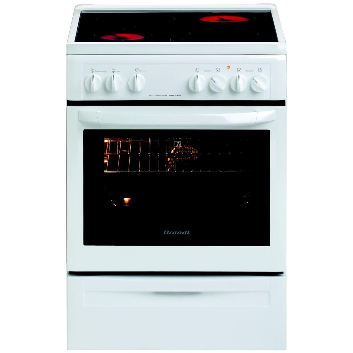 Cuisinière vitrocéramique BRANDT KVP660W