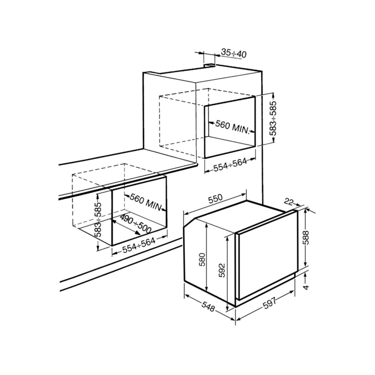 Four encastrable SMEG SFP485N