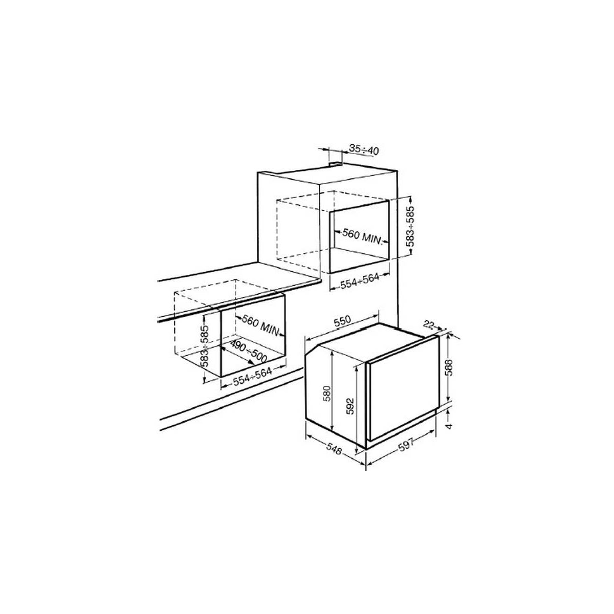 Four encastrable SMEG SFP106B-1