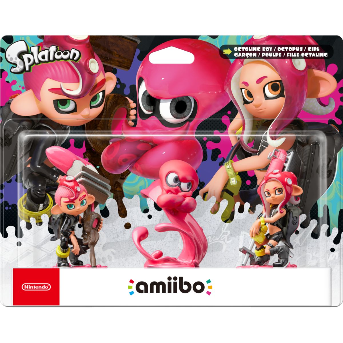 Figurine Amiibo NINTENDO Amiibo Splatoon Fille + Garcon + Poulpe (photo) Figurine Amiibo NINTENDO Amiibo Splatoon Fille + Garcon + Poulpe (photo)