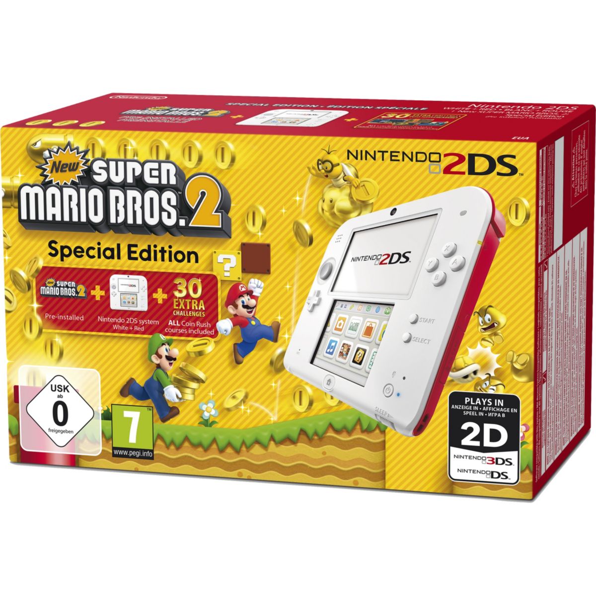 Console 2DS NINTENDO 2DS Blanc/Rouge + New Super Mario Bros 2 (photo) Console 2DS NINTENDO 2DS Blanc/Rouge + New Super Mario Bros 2 (photo)