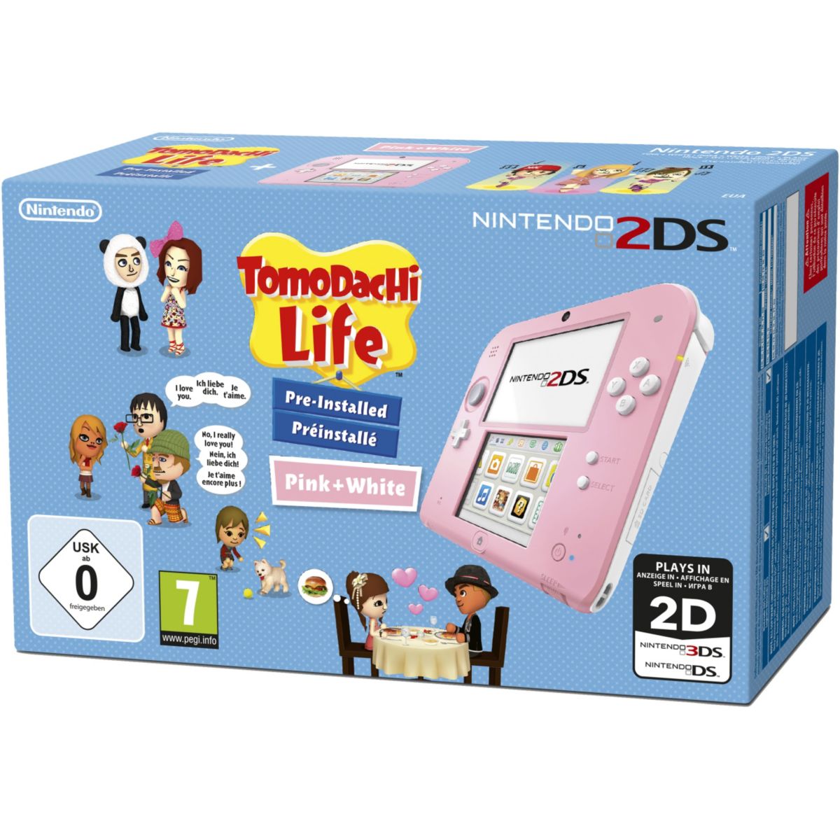 Console 2DS NINTENDO 2DS Rose/Blanche + Tomodachi Life (photo) Console 2DS NINTENDO 2DS Rose/Blanche + Tomodachi Life (photo)