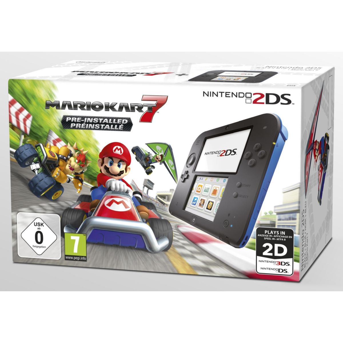 Console 2DS NINTENDO 2DS Noire/Bleue + Mario Kart 7 (photo) Console 2DS NINTENDO 2DS Noire/Bleue + Mario Kart 7 (photo)