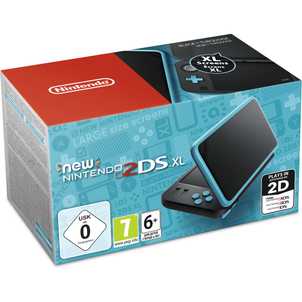 Console New 2DS XL NINTENDO New 2DS XL Noire / Turquoise (photo) Console New 2DS XL NINTENDO New 2DS XL Noire / Turquoise (photo)