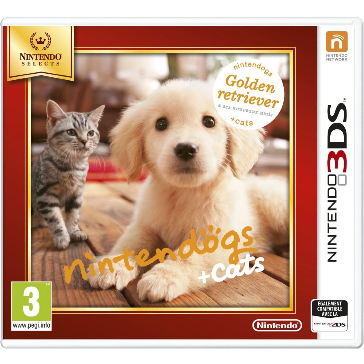 Jeu 3DS NINTENDO Nintendogs Golden Retriever Selects (photo) Jeu 3DS NINTENDO Nintendogs Golden Retriever Selects (photo)