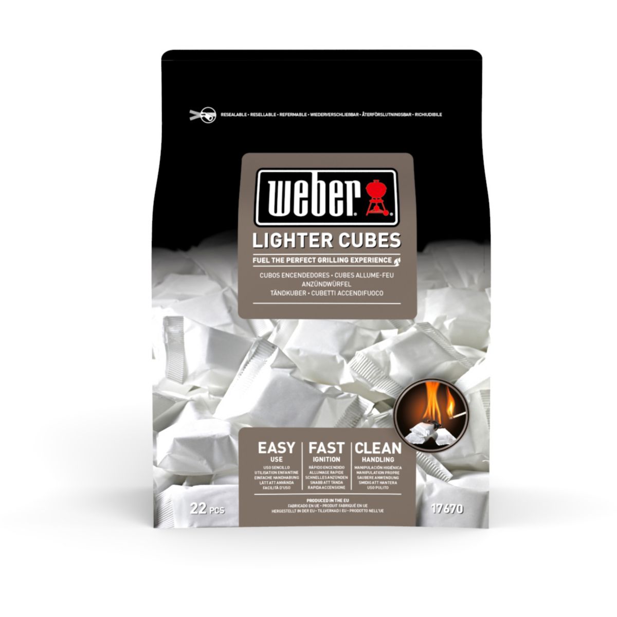 Cubes allume-feux WEBER de 22 cubes allume-feux blancs
