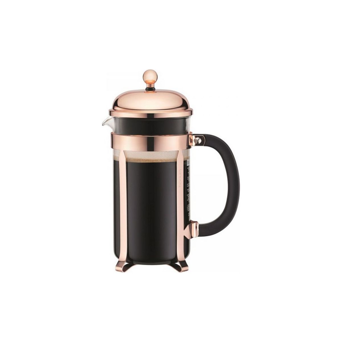 Cafetière à piston BODUM A PISTON CHAMBORD CUIVREE - 8 TASSES 1L