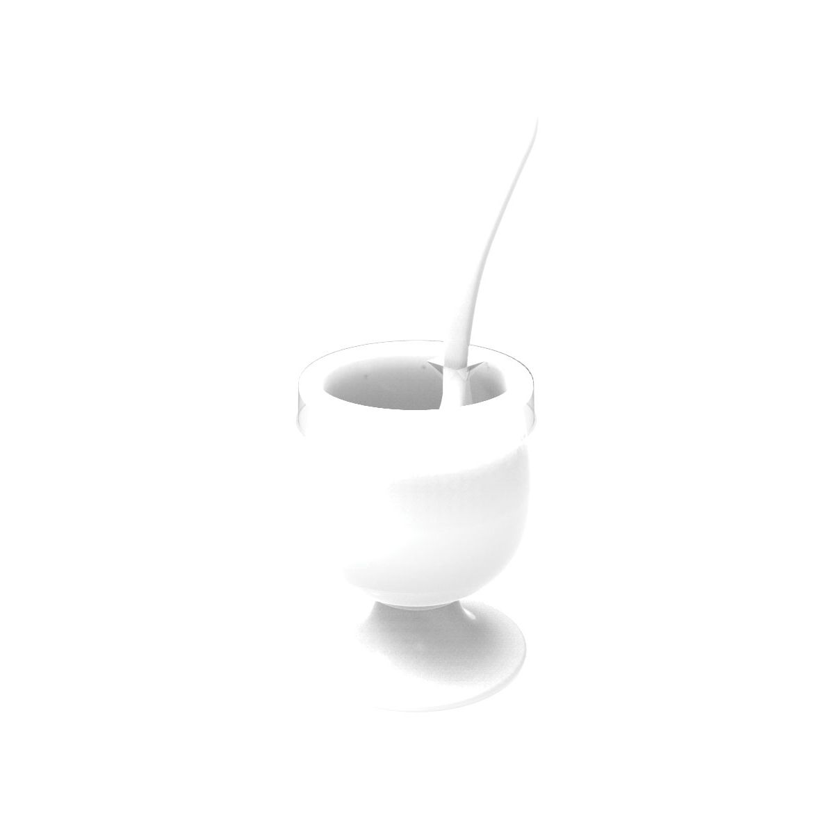 Coquetier ZAK COQUETIER ET CUILLERE A OEUF BLANC
