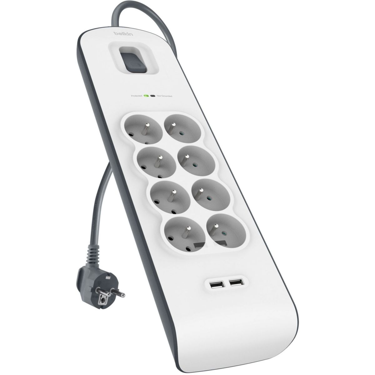 Parafoudre BELKIN 8 prises parafoudres + 2 USB (photo) Parafoudre BELKIN 8 prises parafoudres + 2 USB (photo)