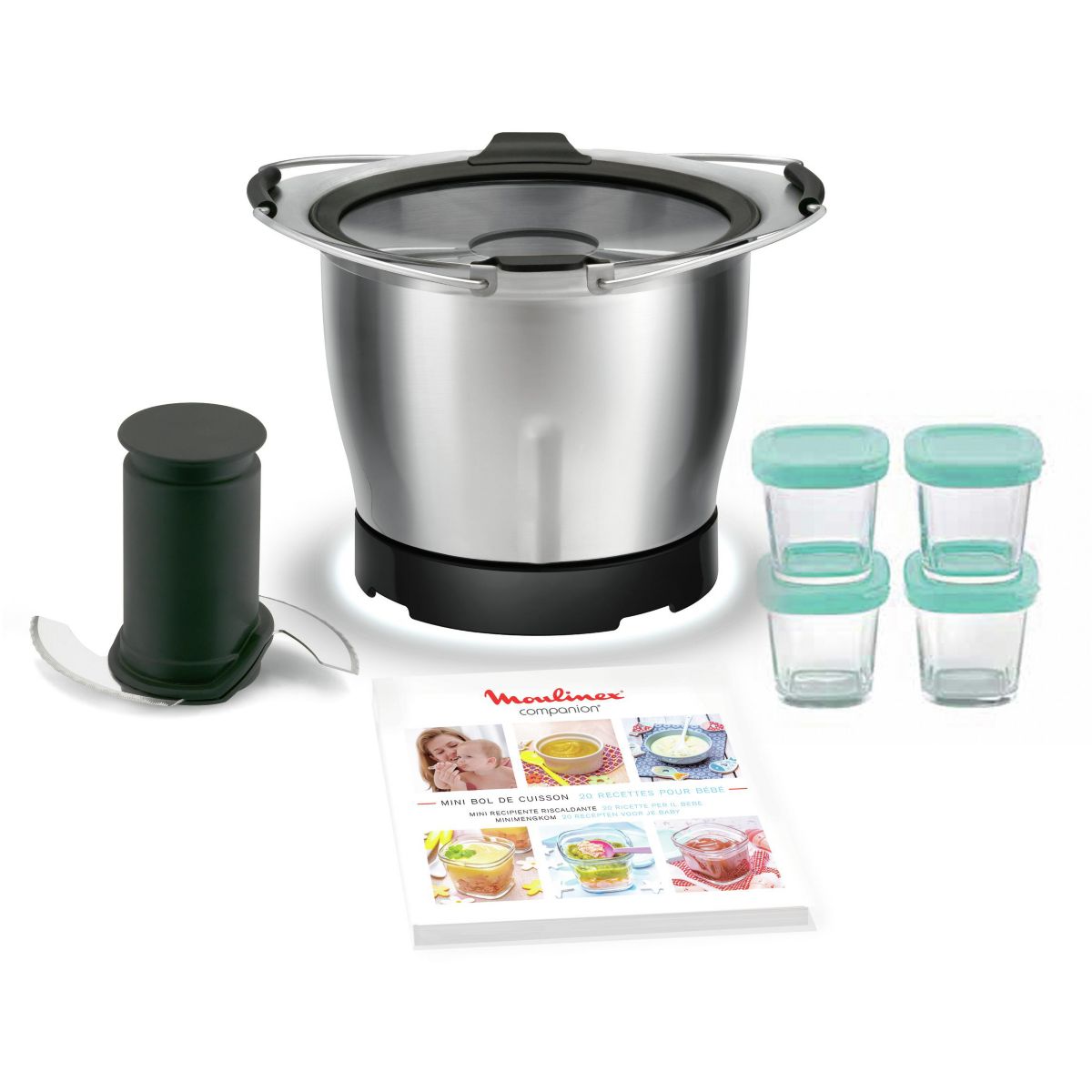 Bol MOULINEX XF387E10 Mini-cuve COMPANION +4pots bébé