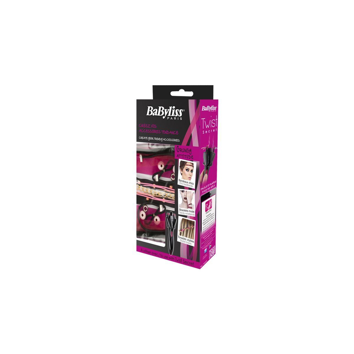 Accessoire cheveux BABYLISS Kit accessoires Twist Grunchy (photo) Accessoire cheveux BABYLISS Kit accessoires Twist Grunchy (photo)