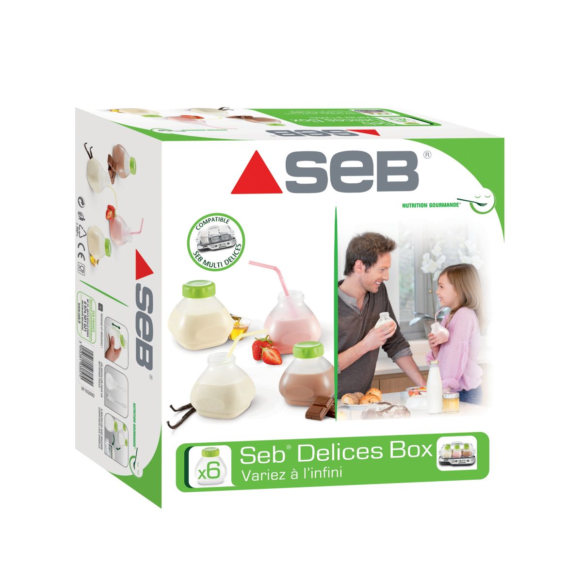 Pot SEB XF102000 6 BOUTEILLES YAOURT A BOIRE POU