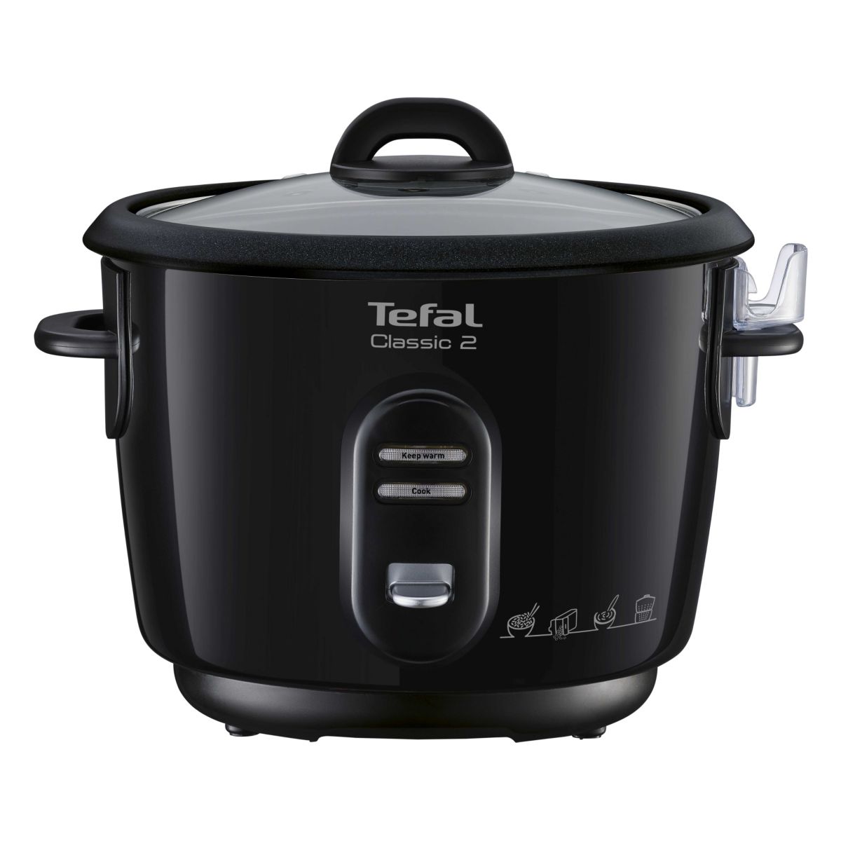Cuiseur à riz TEFAL RK102811 CLASSIC 2 NOIR METALISE 6C