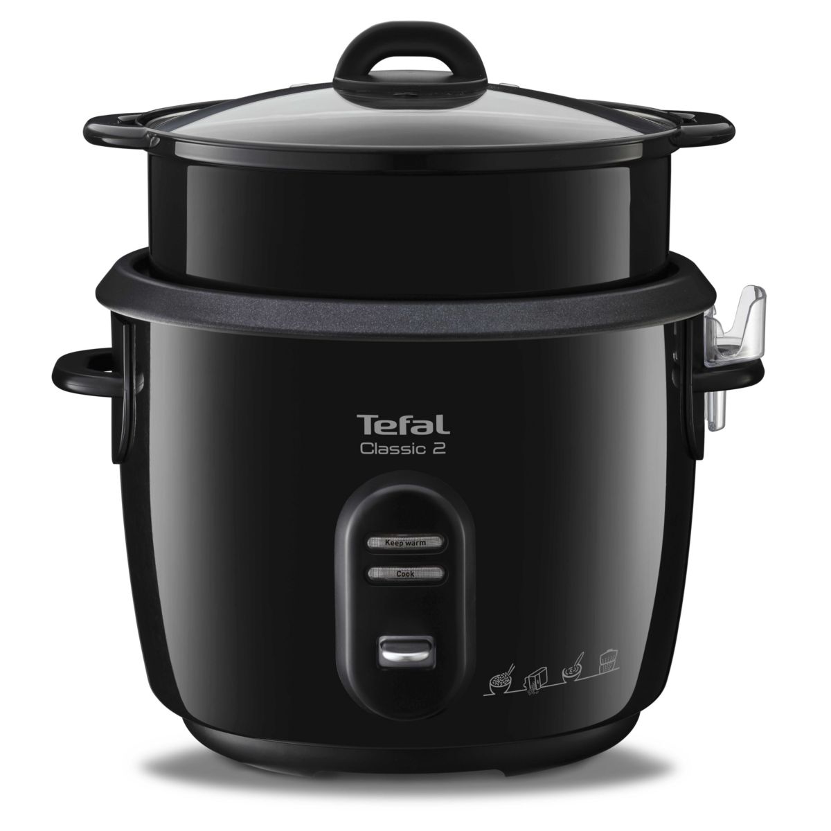Cuiseur à riz TEFAL RK103811 CLASSIC 2 NOIR METALISE 10C