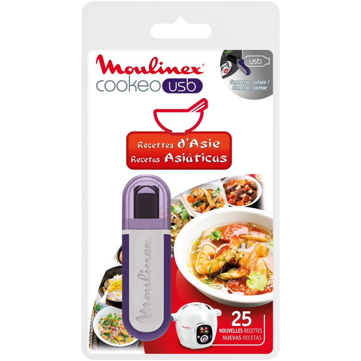 Clé USB MOULINEX COOKEO- 25 recettes d'Asie