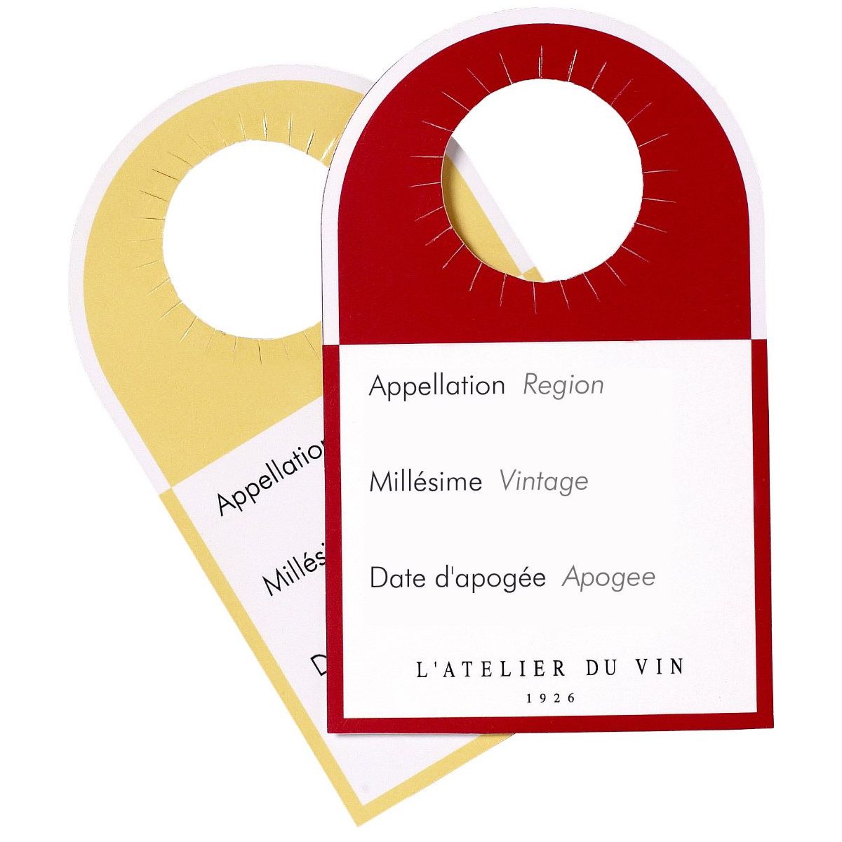 Etiquette L'ATELIER DU VIN 40 Etiquettes- témoins