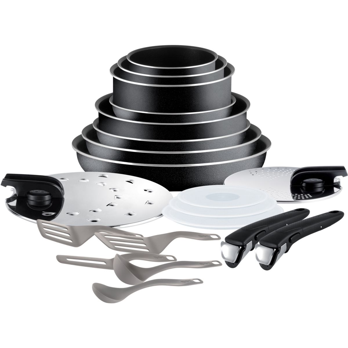 Batterie de cuisine TEFAL Ingenio Essential Noir 20 pcs L2009702