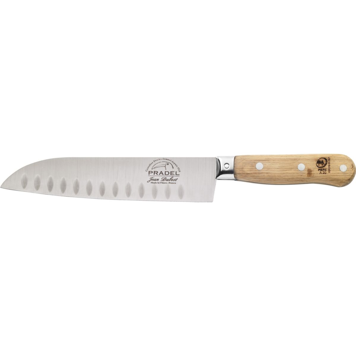 Couteau Santoku DUBOST Santoku 17cm Chêne 1920