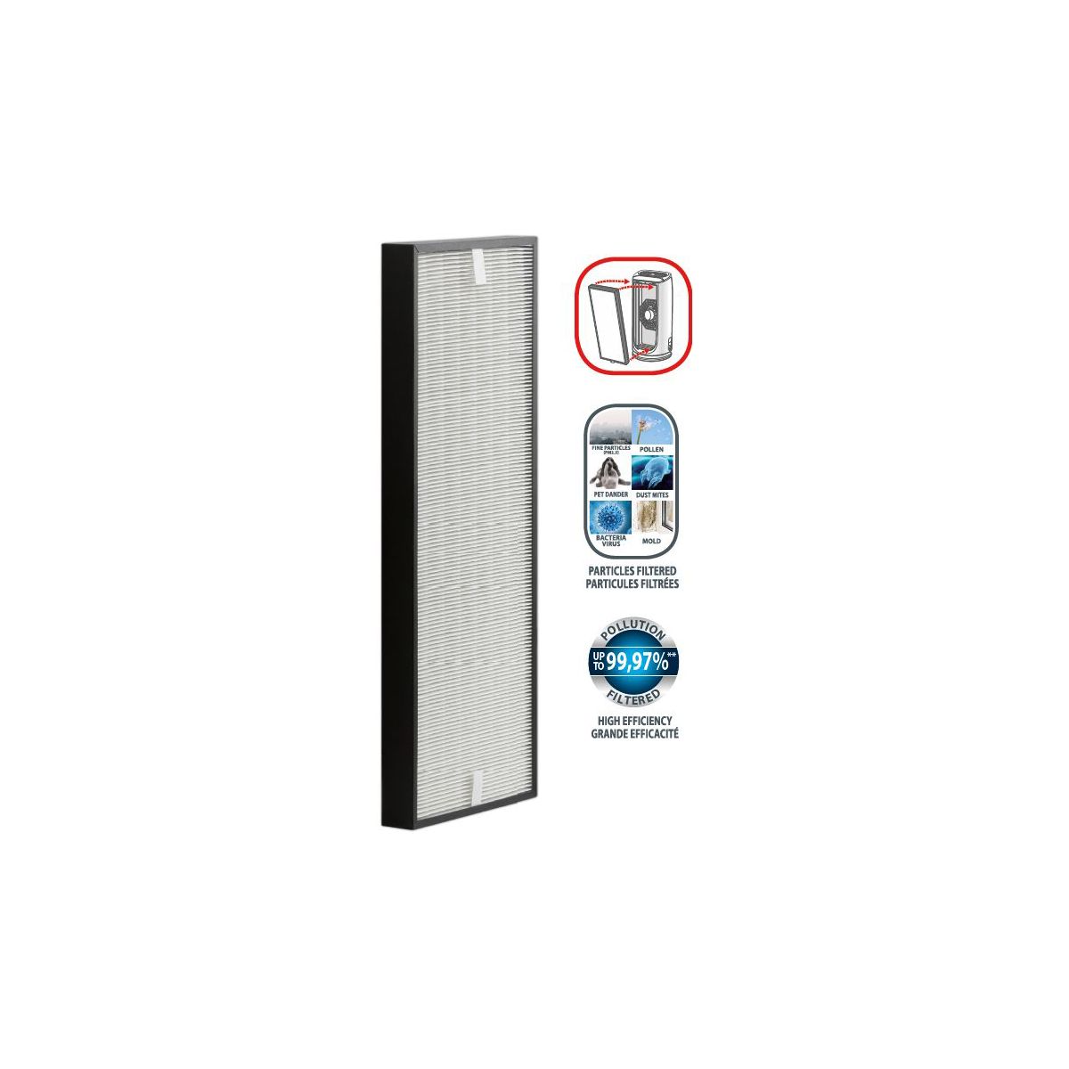 Filtre pour purificateur d'air ROWENTA HEPA XD6070F0
