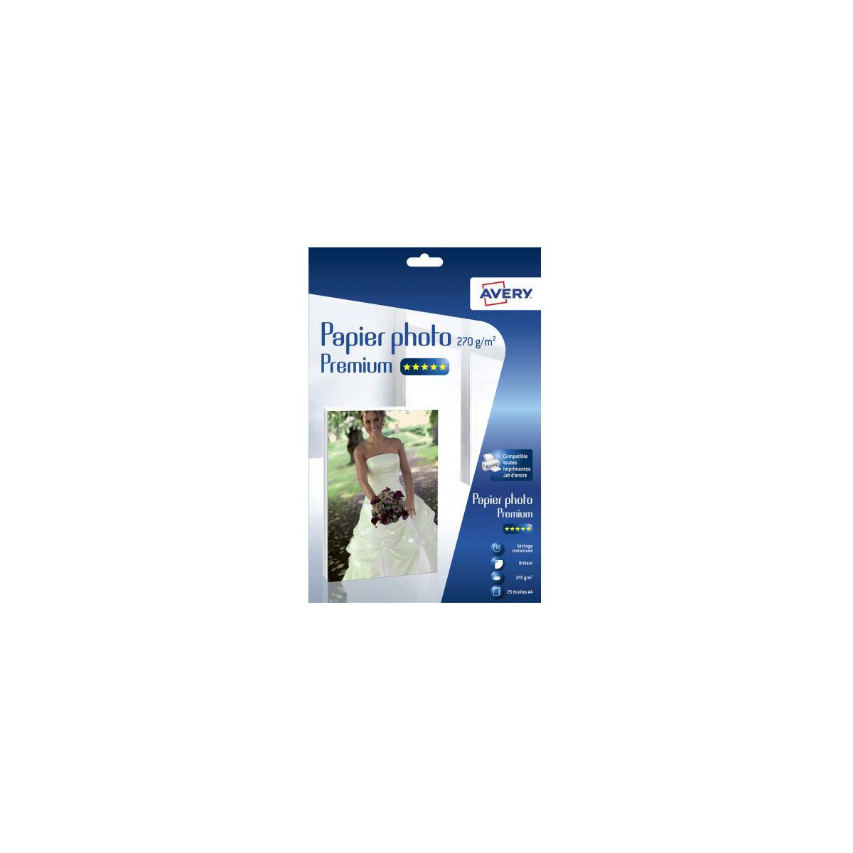 Papier photo AVERY 25 Photos brillantes A4 270g (photo) Papier photo AVERY 25 Photos brillantes A4 270g (photo)