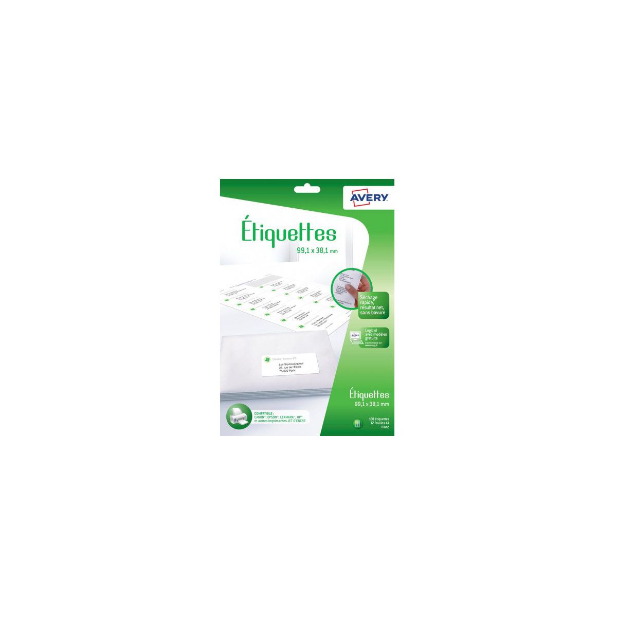 Papier créatif AVERY 168 Etiquettes adressage 99,1x38,1mm (photo) Papier créatif AVERY 168 Etiquettes adressage 99,1x38,1mm (photo)