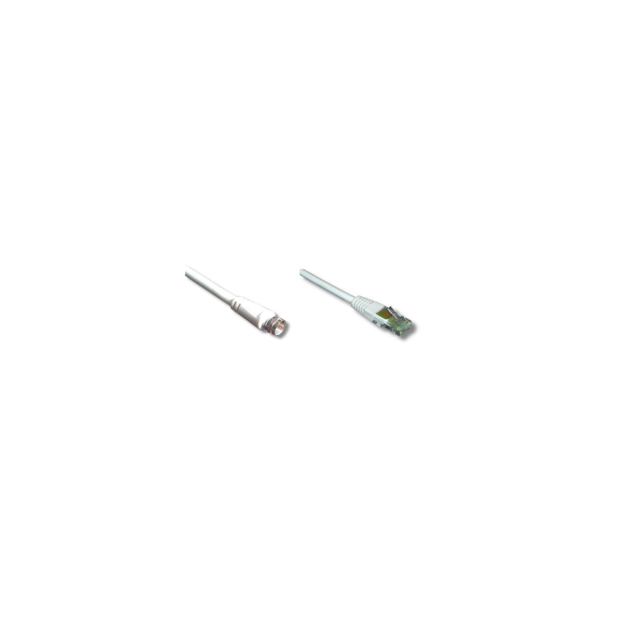 Coaxial SC Fiche F / RJ45 mâle (photo) Coaxial SC Fiche F / RJ45 mâle (photo)