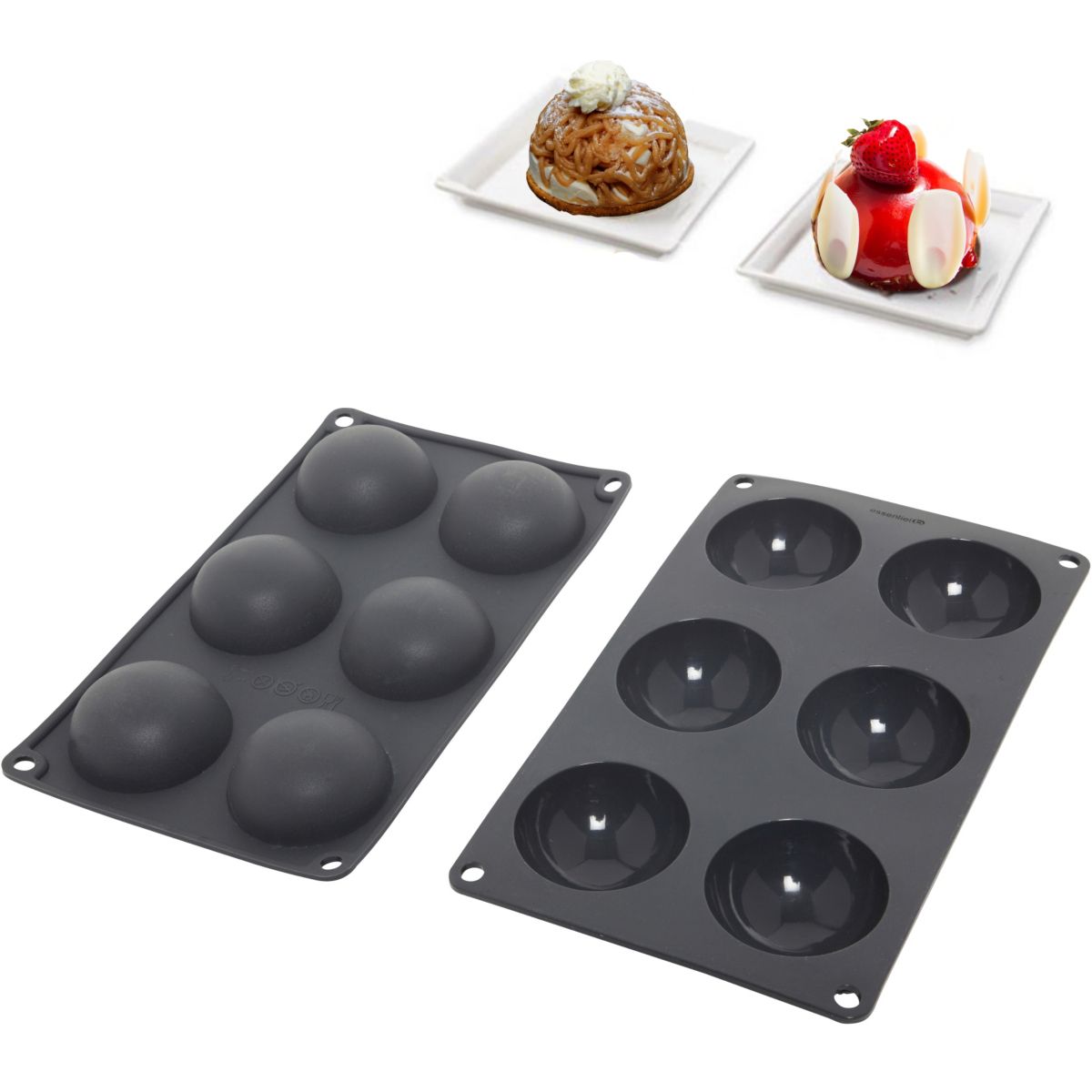 Moule en silicone ESSENTIELB MARC MEURIN 2 moules 1/2 sphères (photo) Moule en silicone ESSENTIELB MARC MEURIN 2 moules 1/2 sphères (photo)