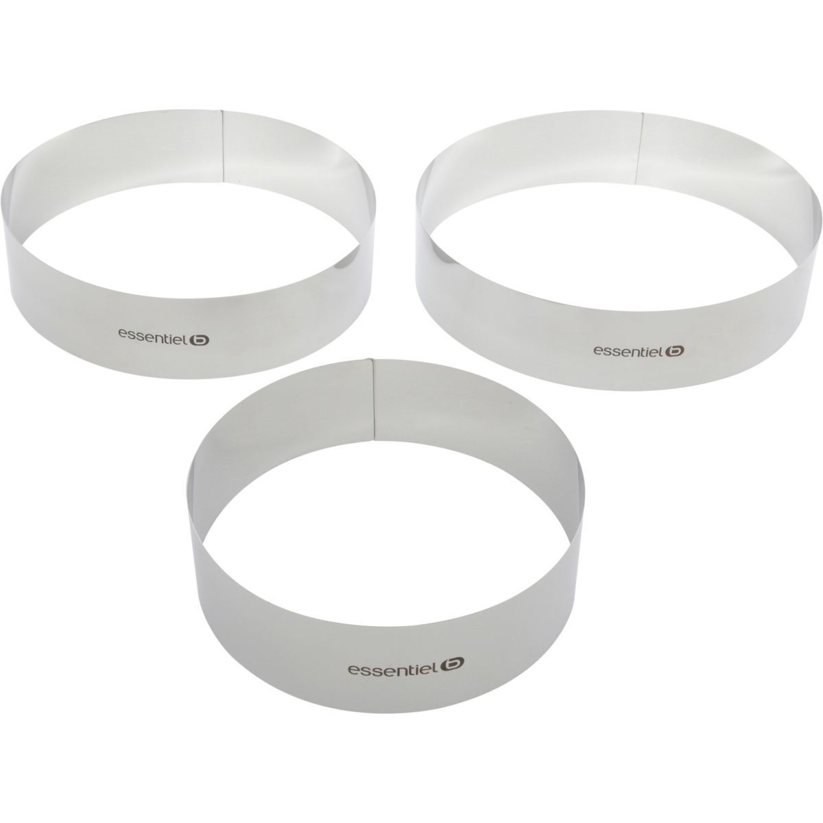 Coffret ESSENTIELB 3 Cercles à pâtisserie inox (photo) Coffret ESSENTIELB 3 Cercles à pâtisserie inox (photo)