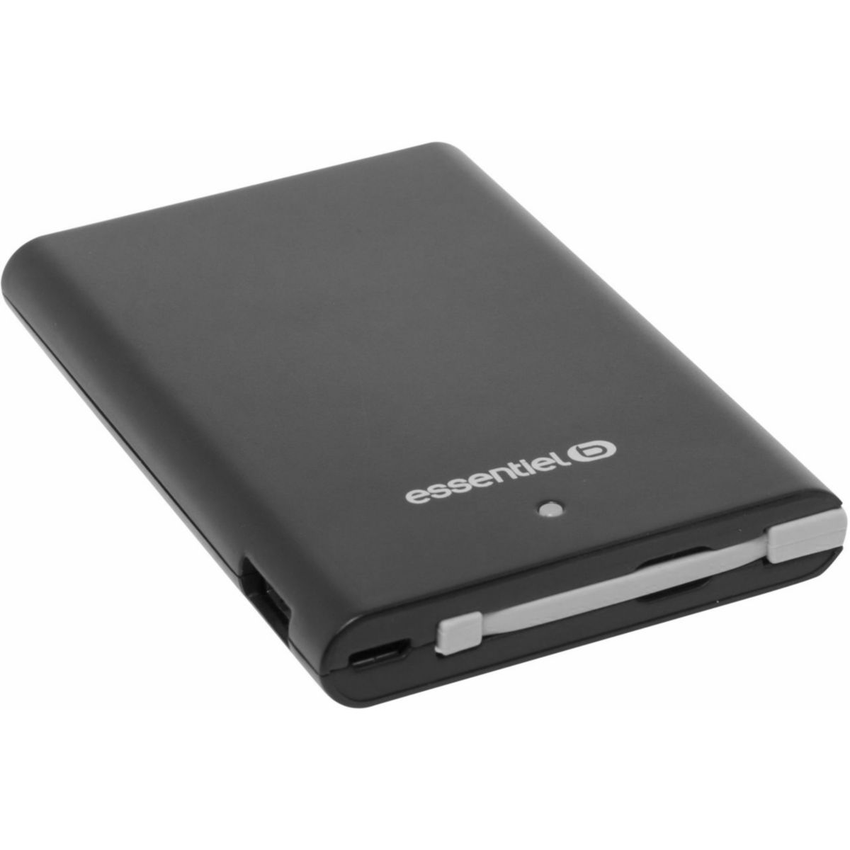 Batterie portable ESSENTIELB Journée 2500 mAh noir (photo) Batterie portable ESSENTIELB Journée 2500 mAh noir (photo)