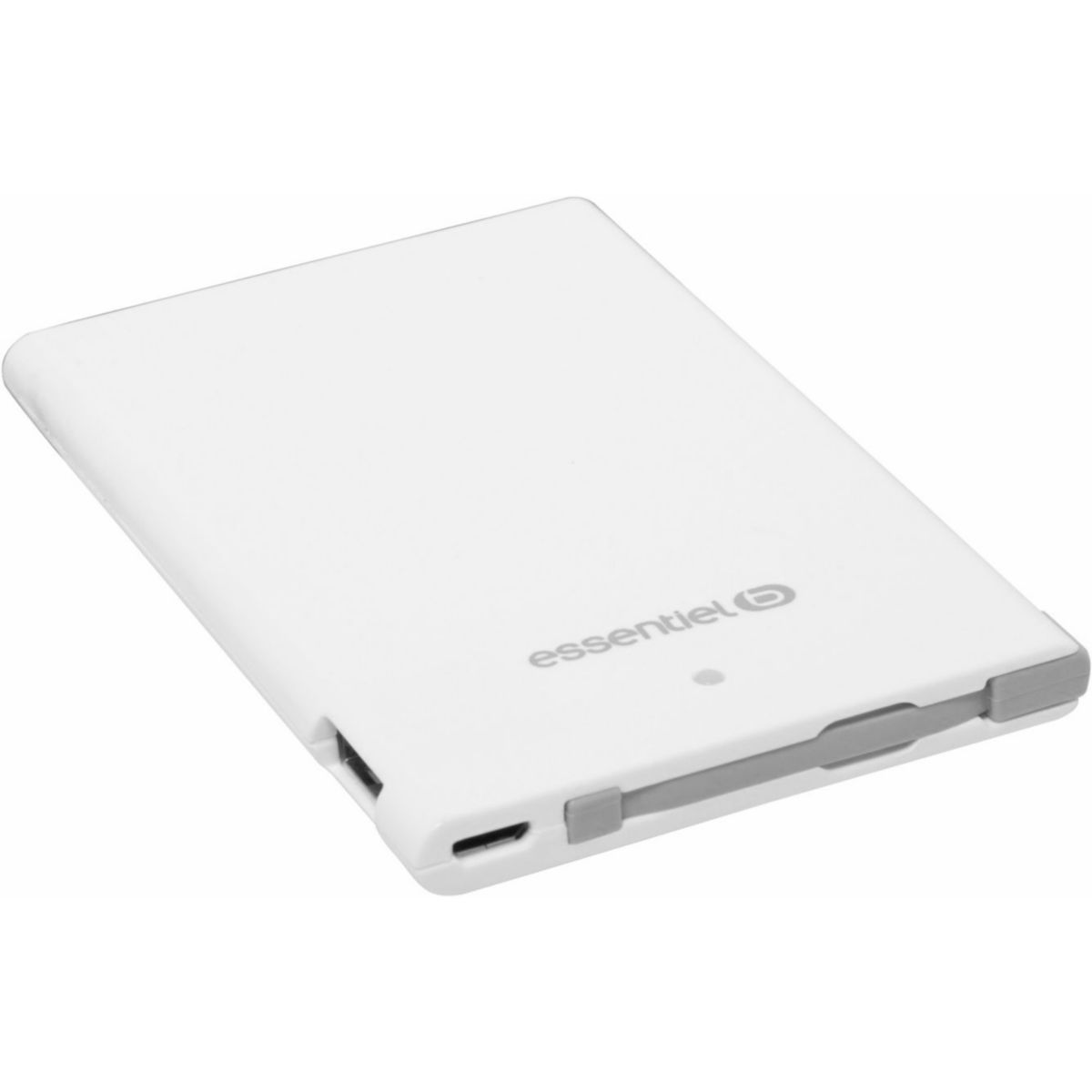 Batterie portable ESSENTIELB Journée 2500 mAh blanc (photo) Batterie portable ESSENTIELB Journée 2500 mAh blanc (photo)