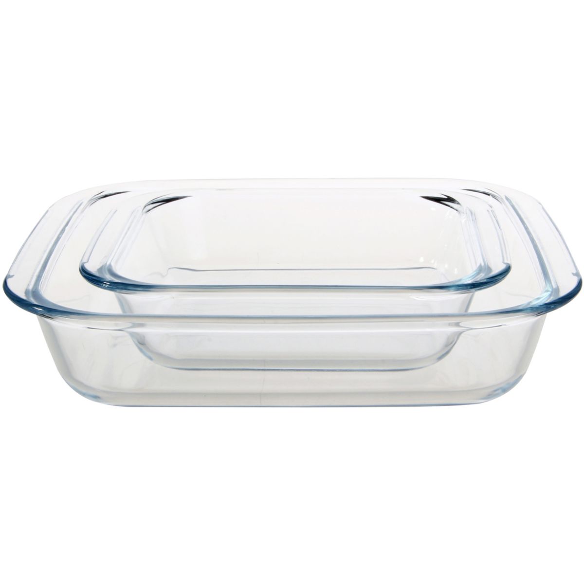 Plat à four ESSENTIELB 2 plats PRESTO carrés 1L 1.8L Verre
