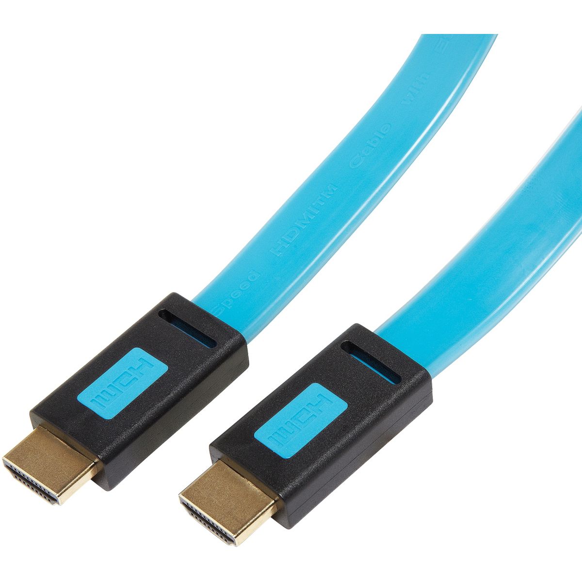 Câble HDMI ESSENTIELB Plat 2M Bleu (photo) Câble HDMI ESSENTIELB Plat 2M Bleu (photo)