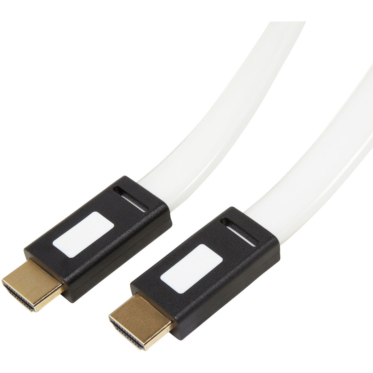 Câble HDMI ESSENTIELB Plat 2M50 Blanc (photo) Câble HDMI ESSENTIELB Plat 2M50 Blanc (photo)