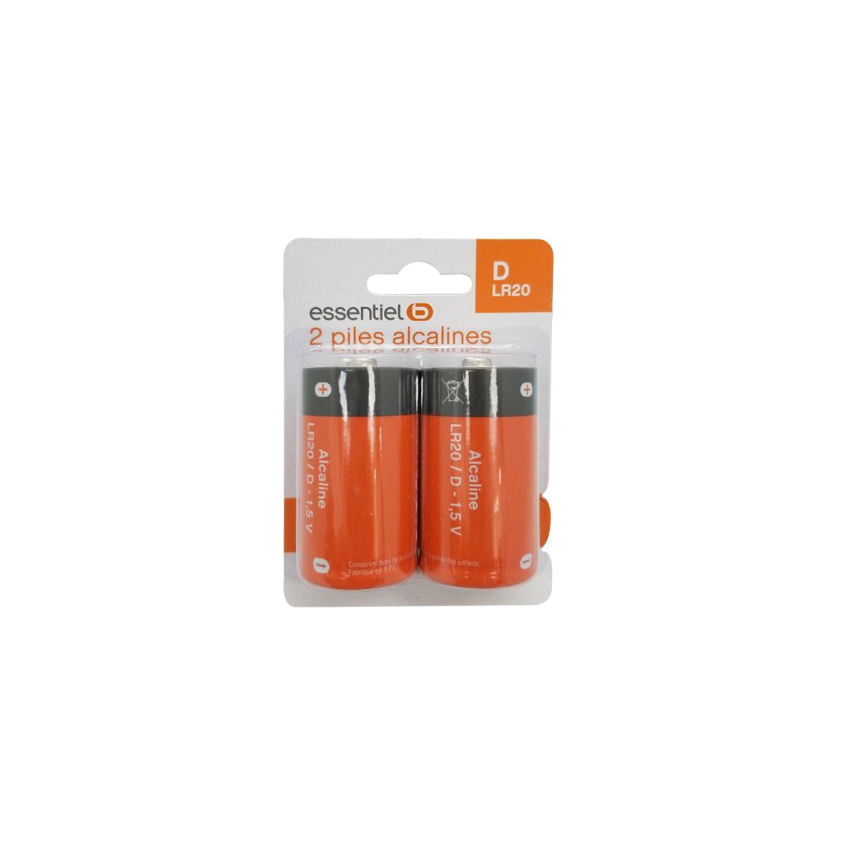 Pile ESSENTIELB D (LR20) X 2 (photo) Pile ESSENTIELB D (LR20) X 2 (photo)