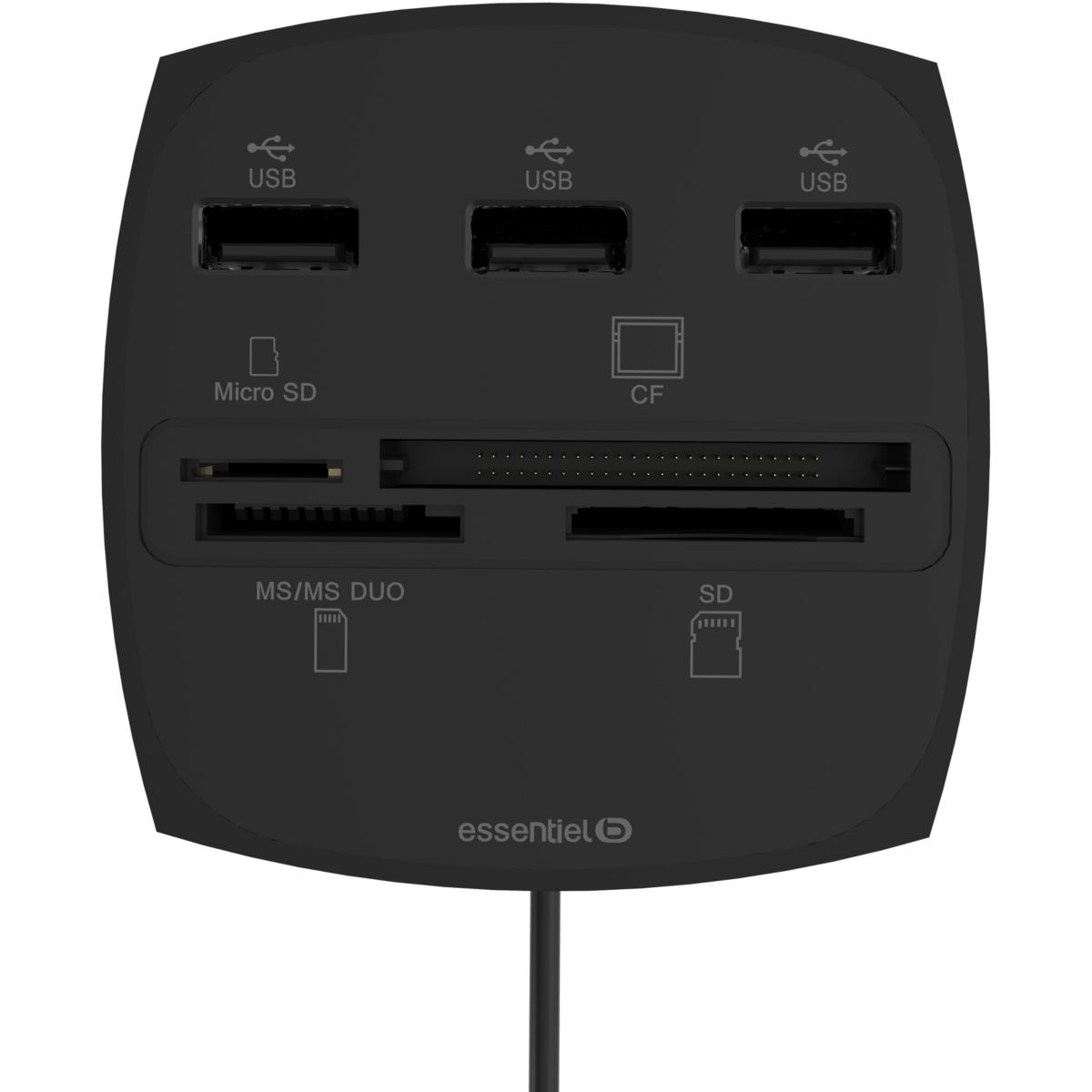 Lecteur de carte mémoire ESSENTIELB de cartes USB 2.0 (photo) Lecteur de carte mémoire ESSENTIELB de cartes USB 2.0 (photo)