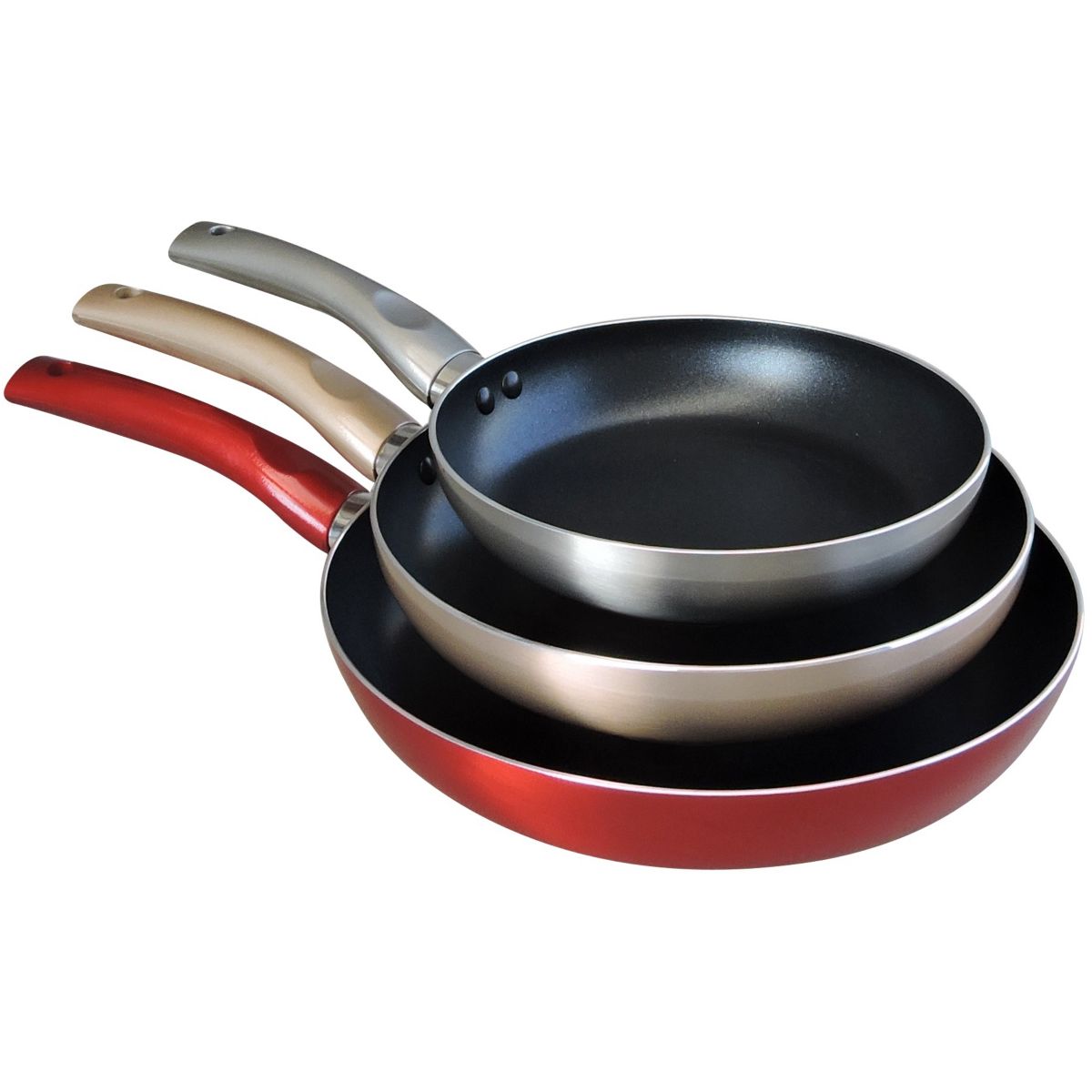 Batterie de cuisine ESSENTIELB Scintillo 3 poêles diam 20-24-28 cm