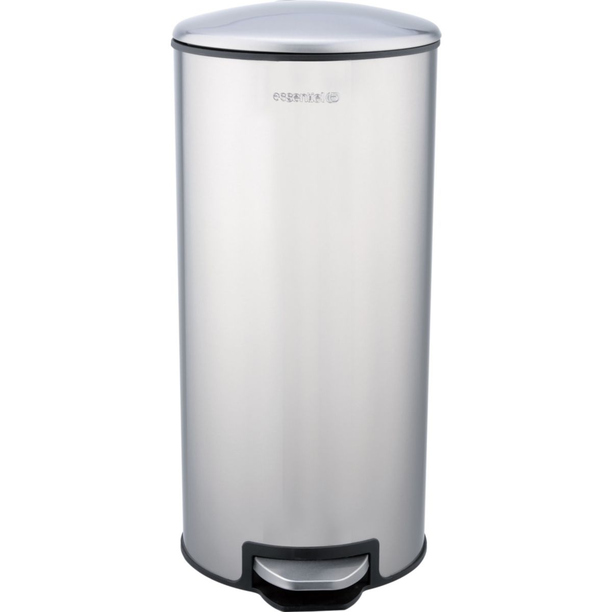 Poubelle manuelle ESSENTIELB ronde 30L inox à pédale