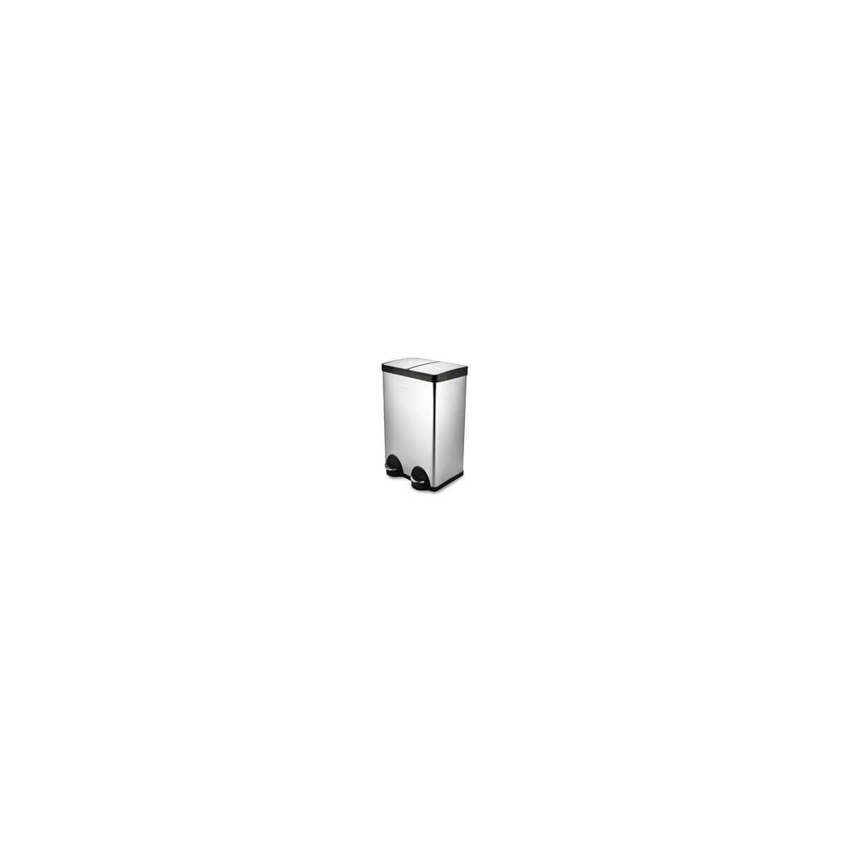 Poubelle tri sélectif ESSENTIELB tri sélectif 60L inox brossé