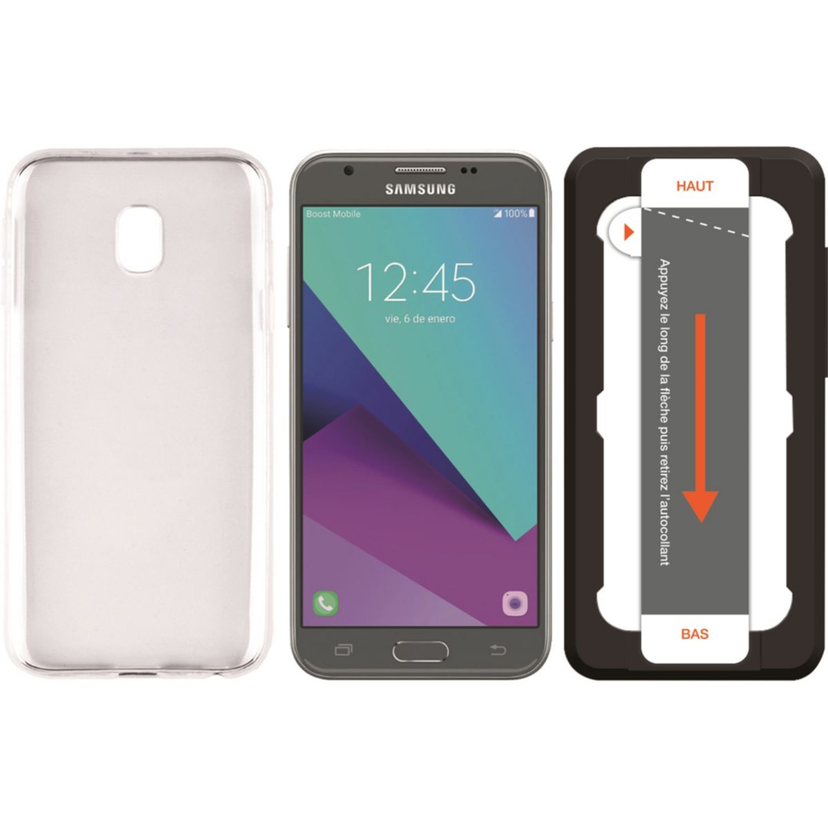 Coque + Protège écran ESSENTIELB J3 2017 Coque+Verre trempé+Applicateur (photo) Coque + Protège écran ESSENTIELB J3 2017 Coque+Verre trempé+Applicateur (photo)
