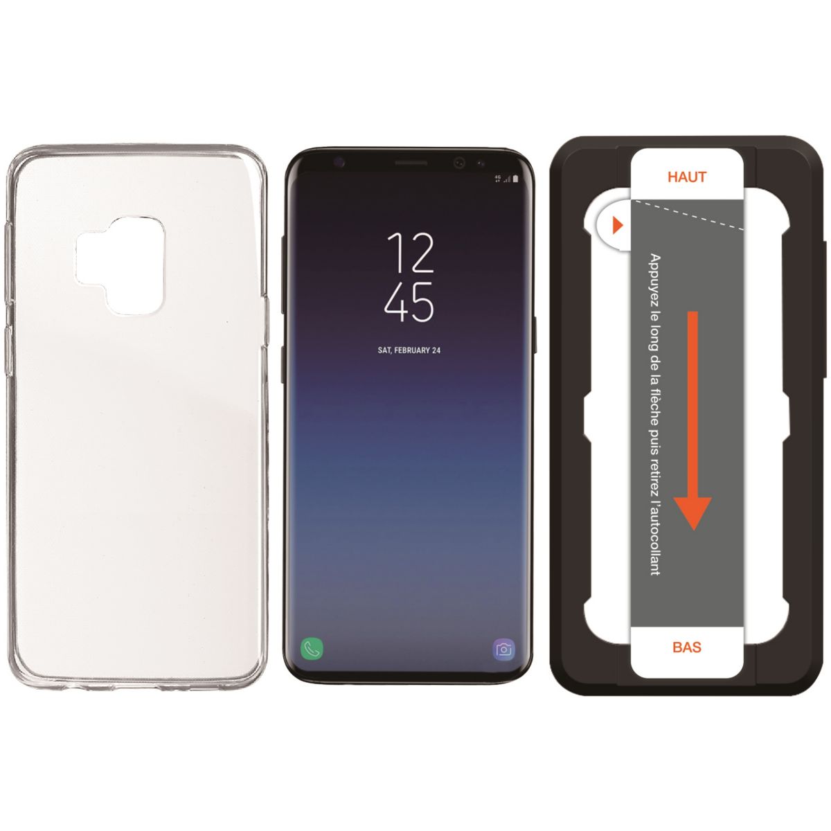 Coque + Protège écran ESSENTIELB S9 + Coque+Verre trempé 3D+Applicateur (photo) Coque + Protège écran ESSENTIELB S9 + Coque+Verre trempé 3D+Applicateur (photo)