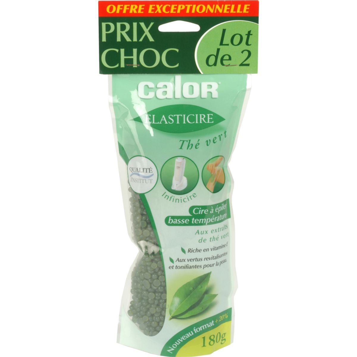 Cire CALOR lot 2 sachets au thé vert180g (photo) Cire CALOR lot 2 sachets au thé vert180g (photo)