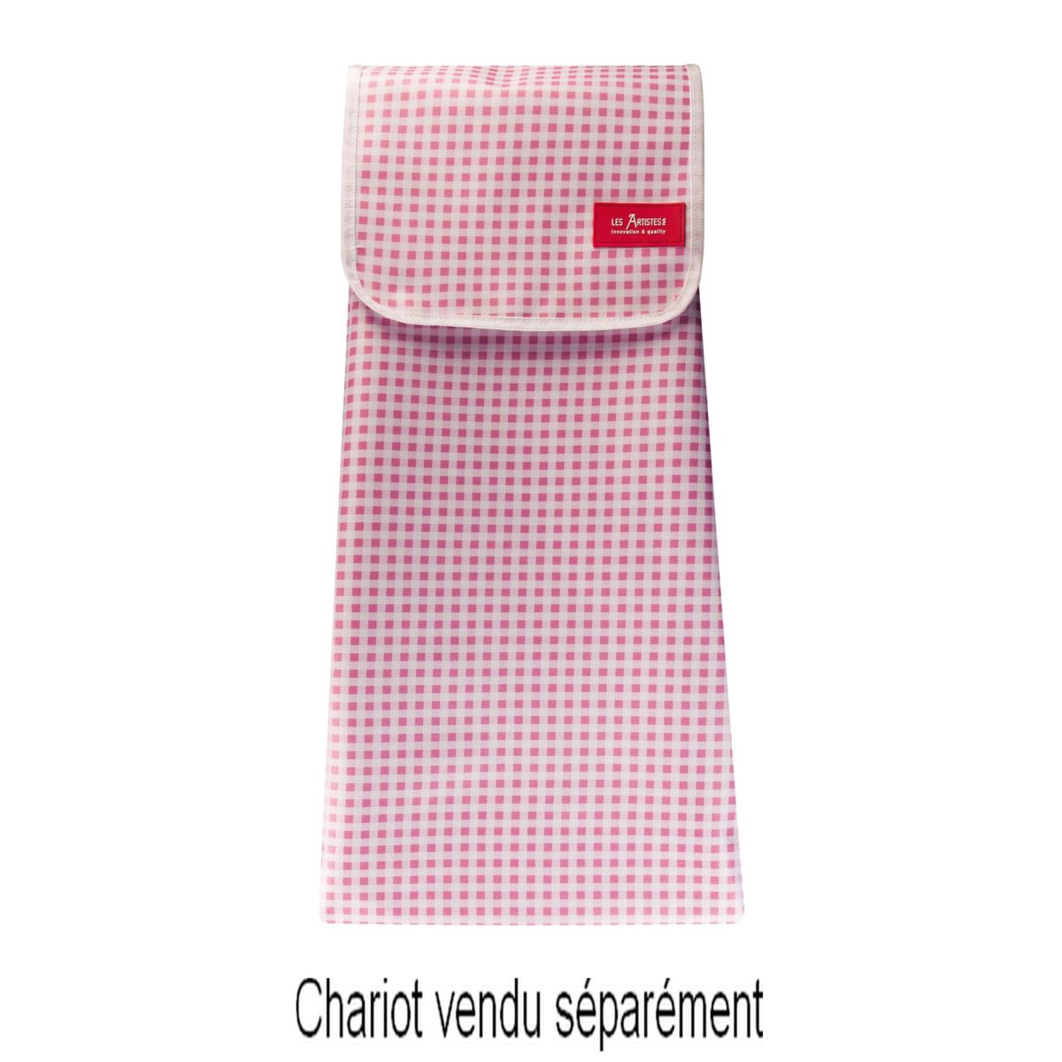 Sac de rangement LES ARTISTES pour poussette Vichy Rose