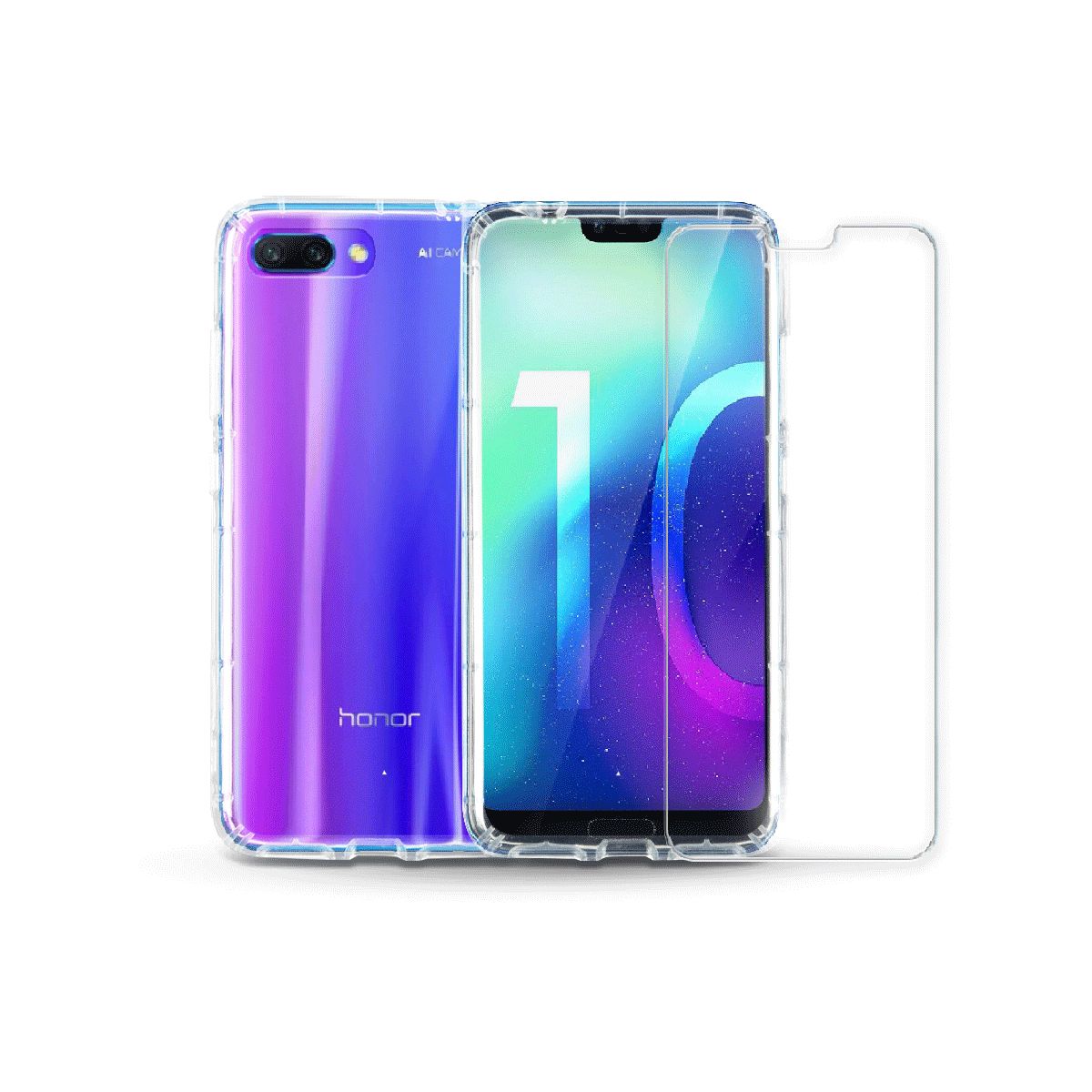 Coque + Protège écran IBROZ Honor 10 PHANTOM Pack Coque + verre trem (photo) Coque + Protège écran IBROZ Honor 10 PHANTOM Pack Coque + verre trem (photo)