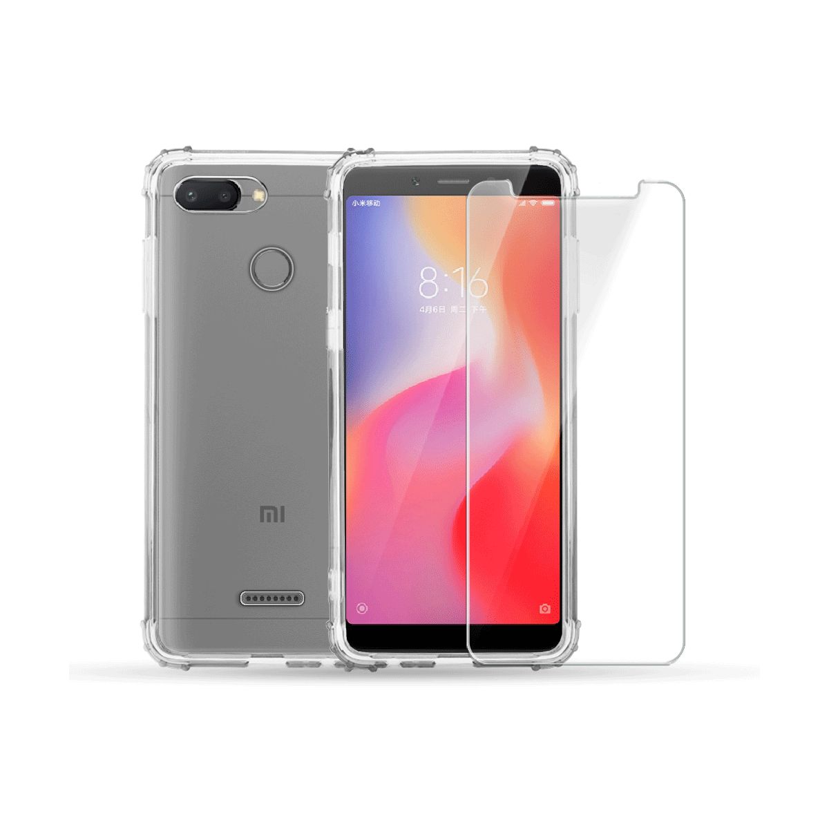 Coque + Protège écran IBROZ Xiaomi REDMI 6/6A Pack Coque + verre tre (photo) Coque + Protège écran IBROZ Xiaomi REDMI 6/6A Pack Coque + verre tre (photo)