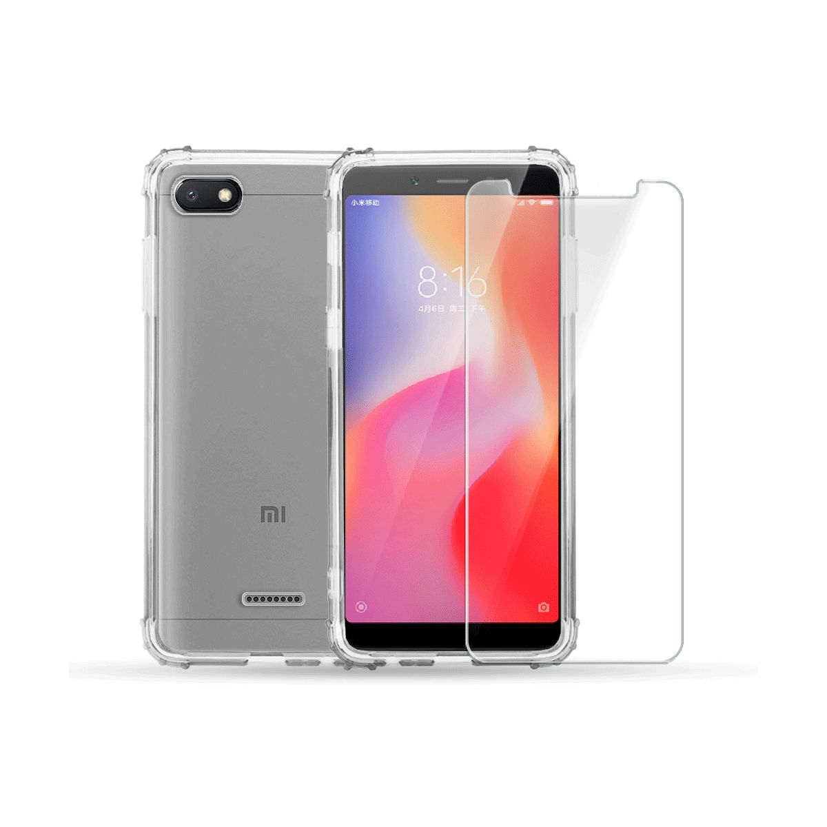 Coque + Protège écran IBROZ Xiaomi Redmi 6A - Noir (photo) Coque + Protège écran IBROZ Xiaomi Redmi 6A - Noir (photo)