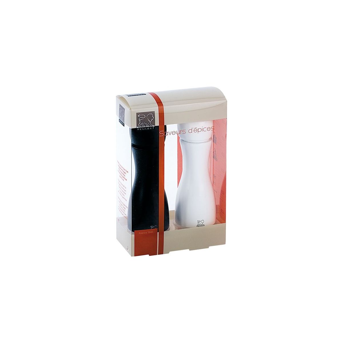 Moulin à poivre et sel PEUGEOT Tahiti duo noir et blanc 15 cm